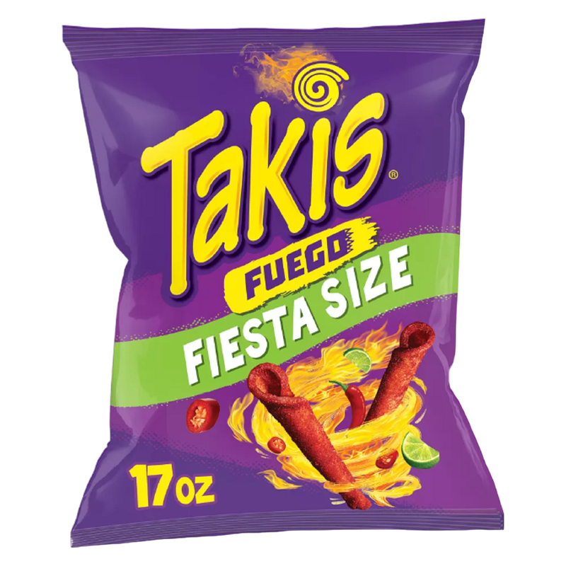 Takis Fuego Spicy Rolled Tortilla Chips Fiesta,17 oz
