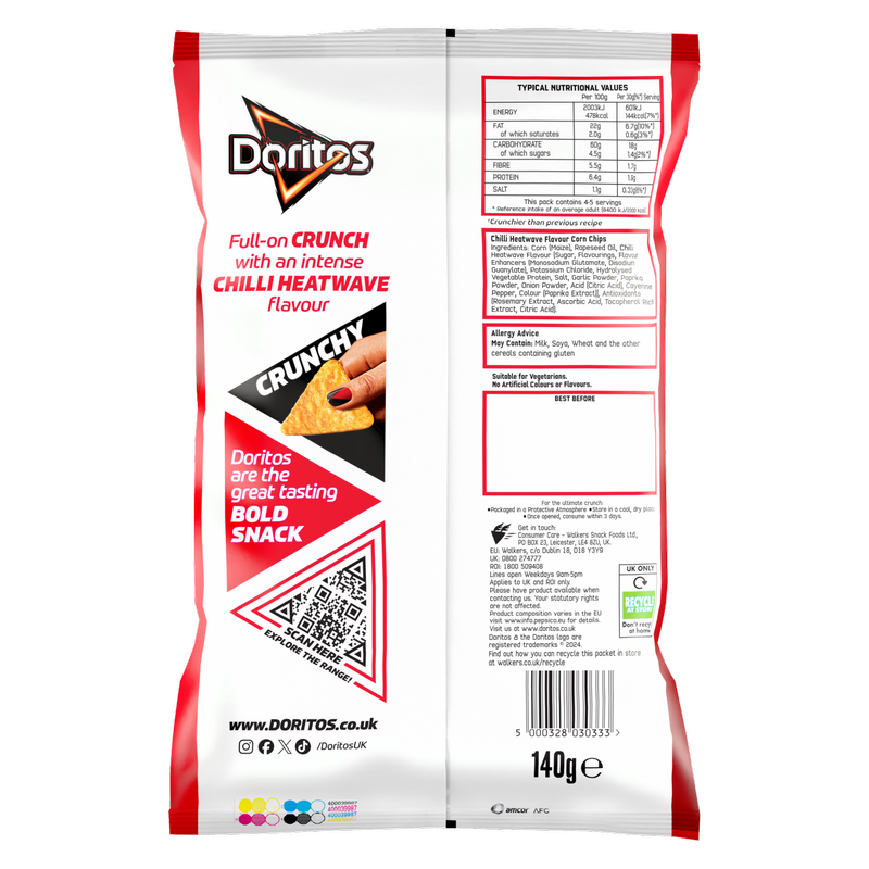 Doritos Chilli Heatwave, 140g