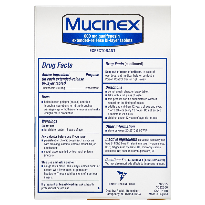 Mucinex SE Extended Release Bi-Layer Tablets 20ct