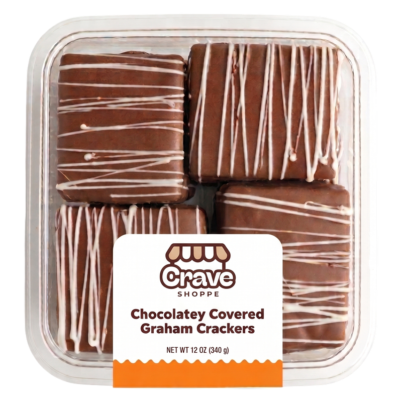 Crave Shoppe Chocolate Covered Graham Crackers - 12 oz