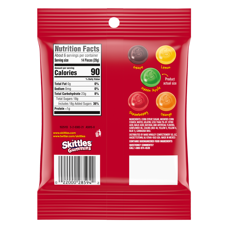 Skittles Gummies Assorted Fruit 5.8oz