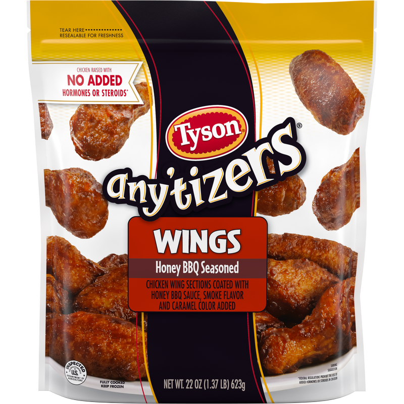 Tyson Any'tizers Frozen Honey BBQ Seasoned Wings 22oz