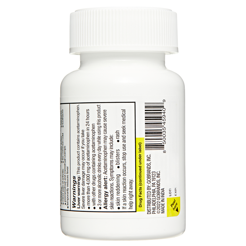 Goodnow Extra Strength Pain Relief Acetaminophen 100 caplets
