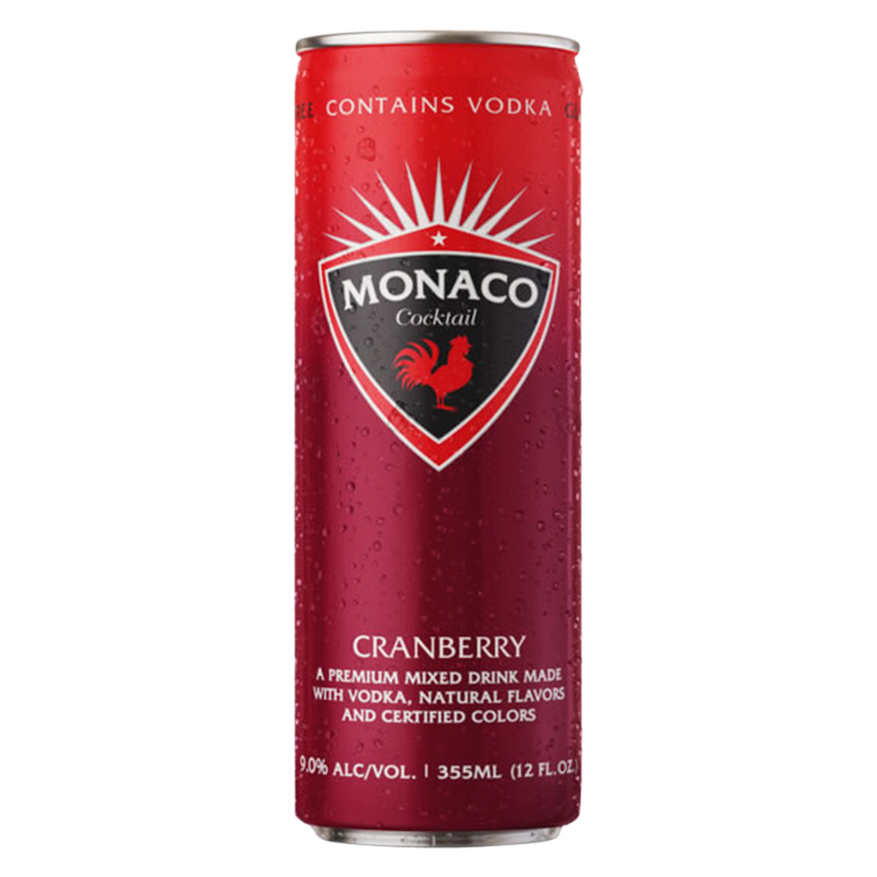 Monaco Cranberry Vodka Single 12oz Can