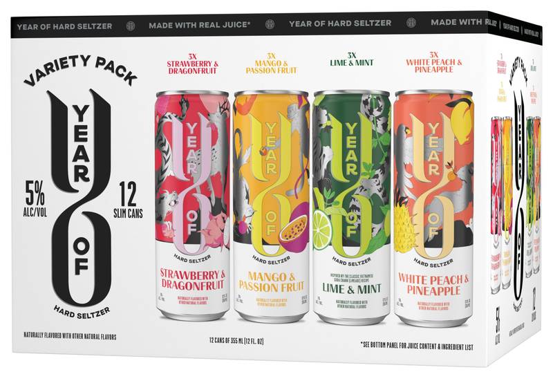 Year of Hard Seltzer Variety Pack (12PKC 12 OZ)