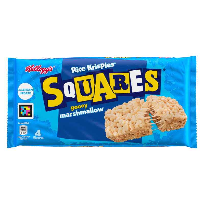 Kellogg's Rice Krispie Squares Marshmallow, 4 x 28g