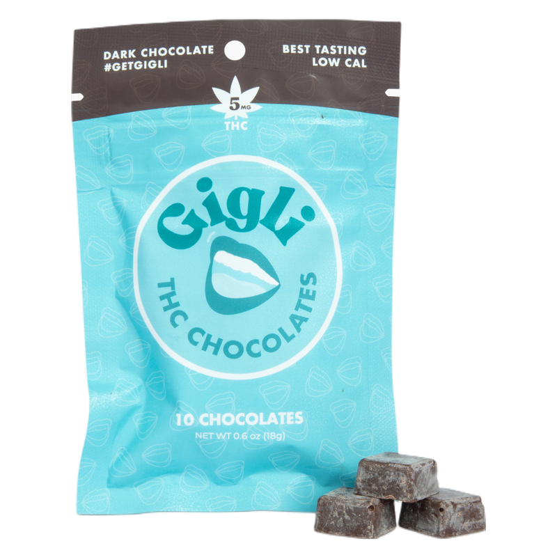 Gigli THC-Infused Dark Chocolate 5 mg THC, 10ct.
