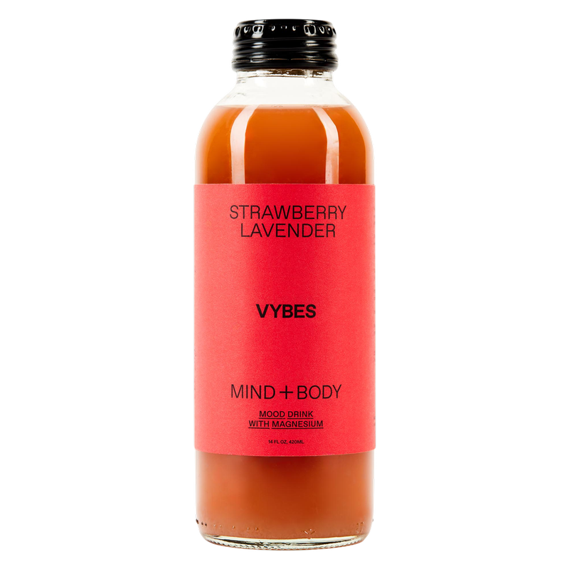 VYBES Strawberry Lavender Mood Drink 14oz Btl
