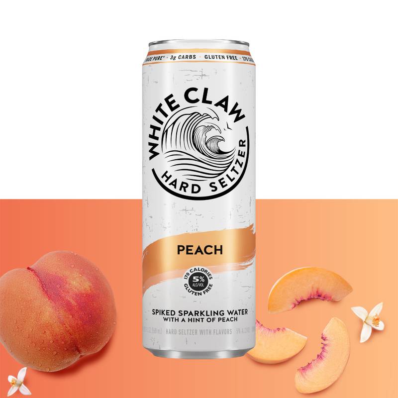 White Claw Peach lata individual de 19.2 oz Alc. 5% Vol.