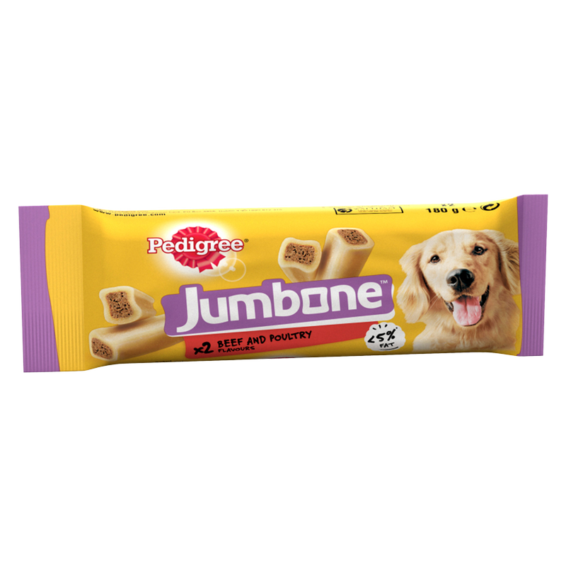 Pedigree Jumbone Medium Dog Treat with Beef & Poultry, 180g