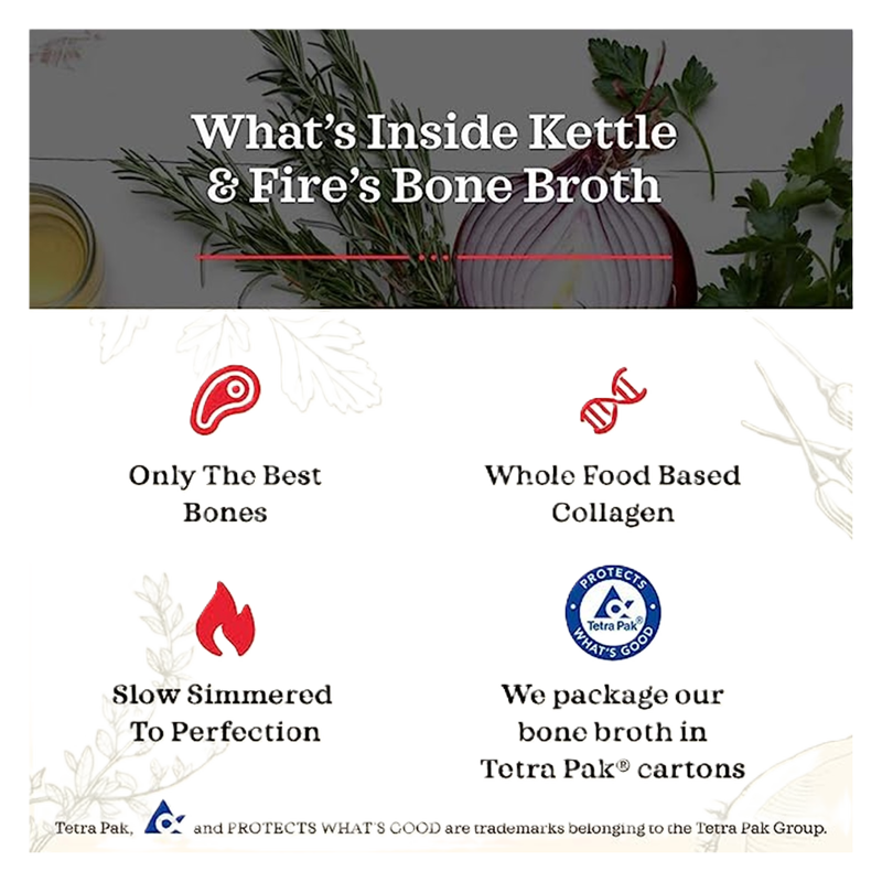 Kettle & Fire Chicken Bone Broth 16.9oz Better For You fast delivery