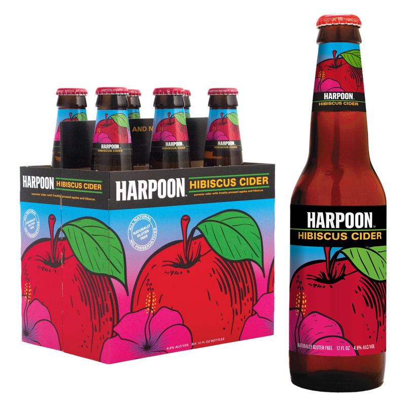 Harpoon Hibiscus Craft Cider 6pk 12oz Btl 4.8% ABV