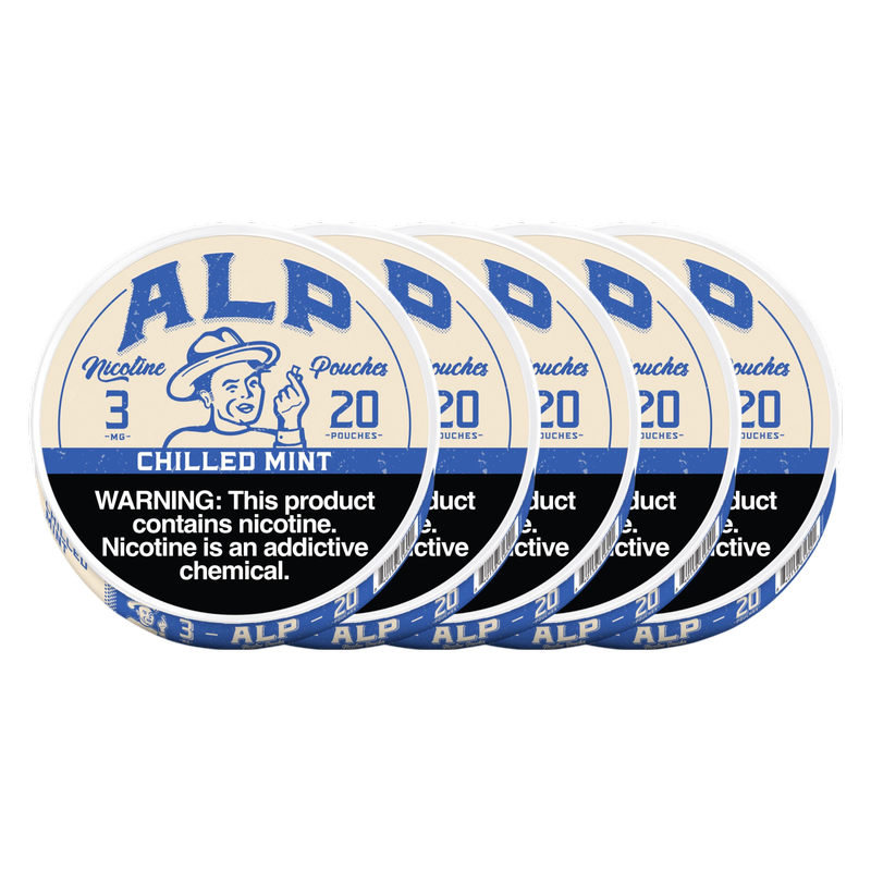 ALP 5-pk Chilled Mint Nicotine Pouches,3mg