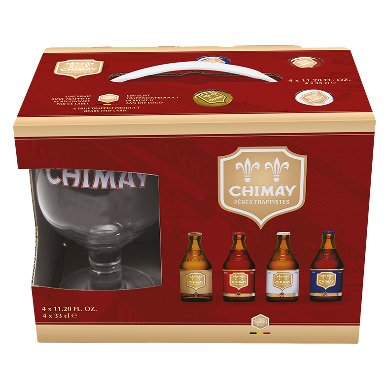 Chimay Quadriology Sampler Pack with Glass 4pk 330ml Btl