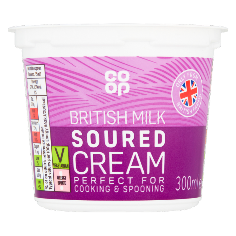 Co-op Soured Cream, 300ml
