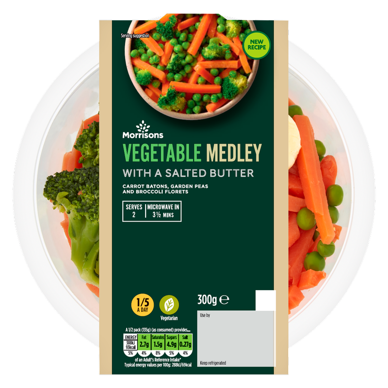 Morrisons Vegetable Medley with a Salted Butter, 300g
