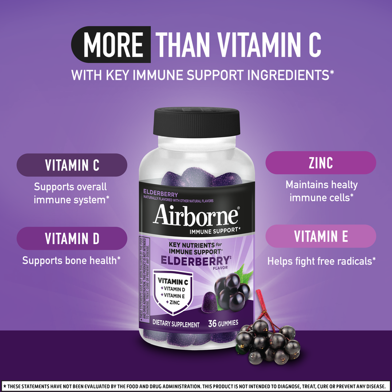 AIRBORNE® Gummies - Elderberry 24/36 ct.