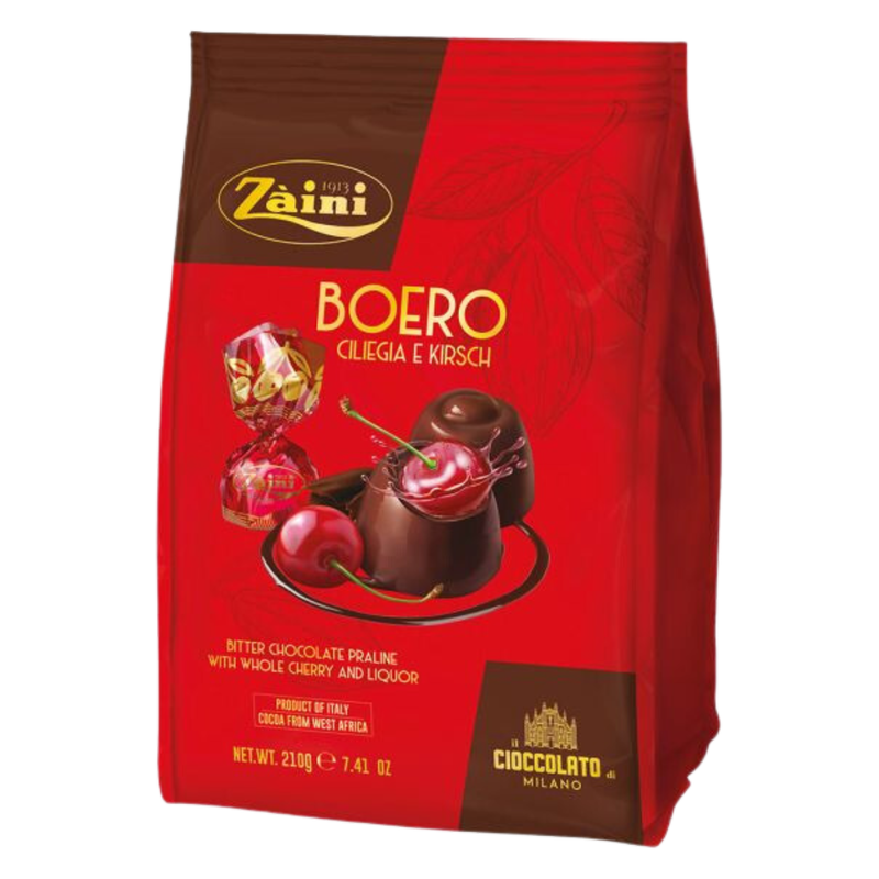 Zaini Praline Chocolate Liquors with Whole Cherry, 210g