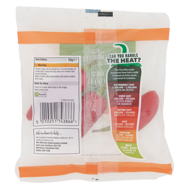 Morrisons Red Chillies, 50g