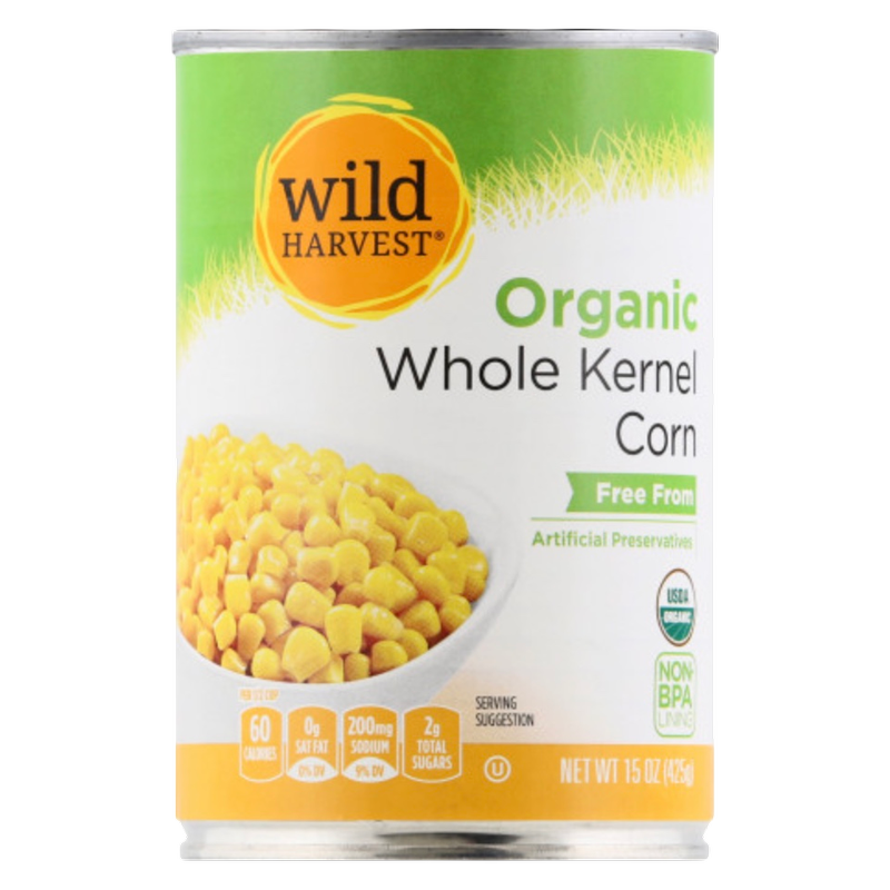 Wild Harvest Organic Whole Kernel Corn 15oz