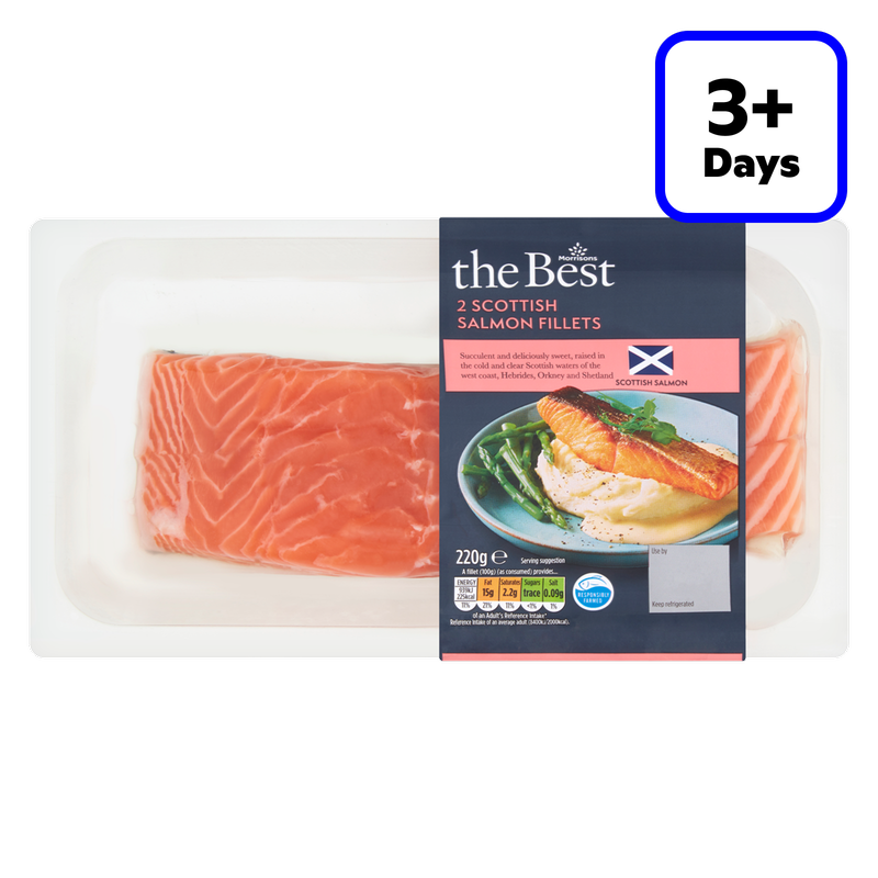 Morrisons The Best 2 Scottish Salmon Fillets, 220g