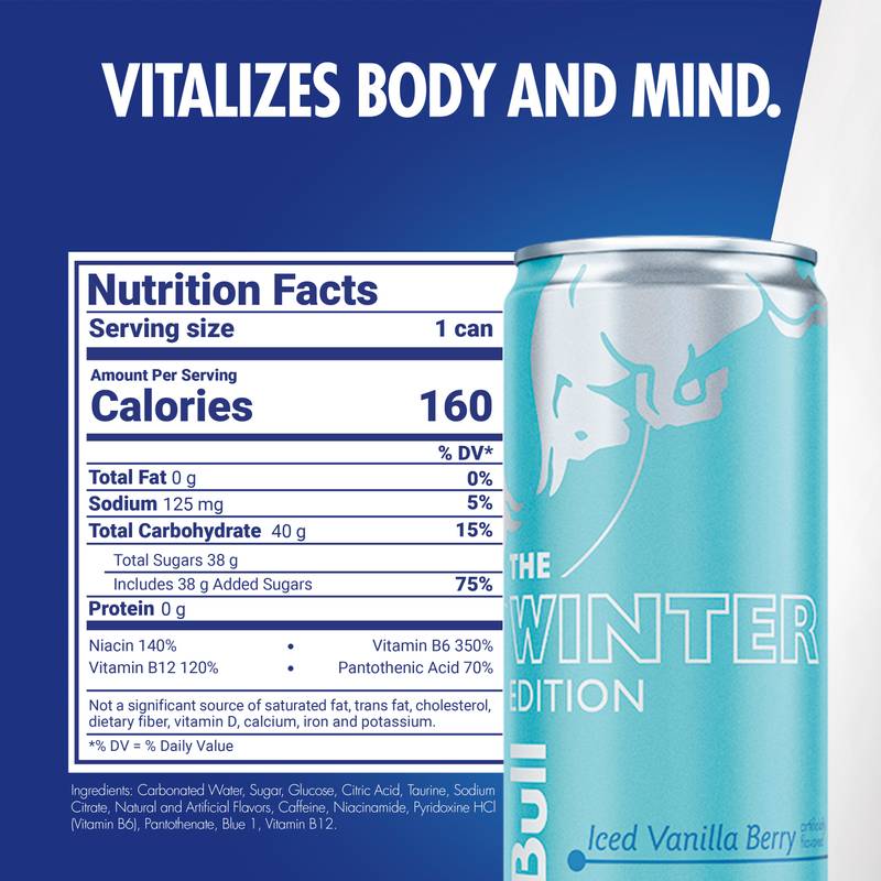 Red Bull THE WINTER EDITION 空き缶 Red Bull Winter Edition Fig Apple Energy Drink, 8.4 fl oz