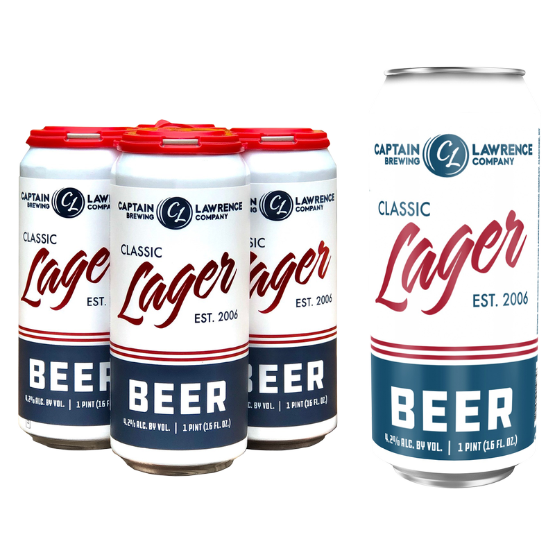 Captain Lawrence Brewing Co Classic Lager 4pk 16oz Can 4.2% ABV