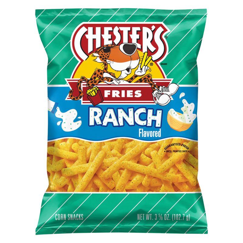 Chester's Fries Corn And Potato Snacks Ranch Flavored 3 5/8 Oz