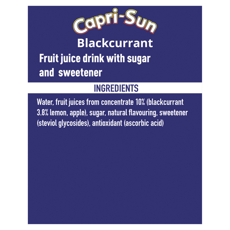 Capri-Sun Blackcurrant, 4 x 200ml