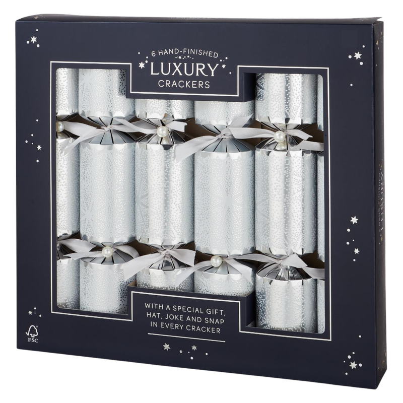 Morrisons Luxury Silver Crackers, 6pcs