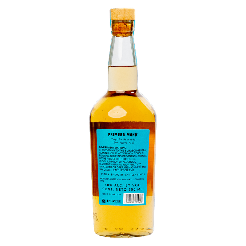 Primera Mano Tequila Reposado 750ml (80 Proof)