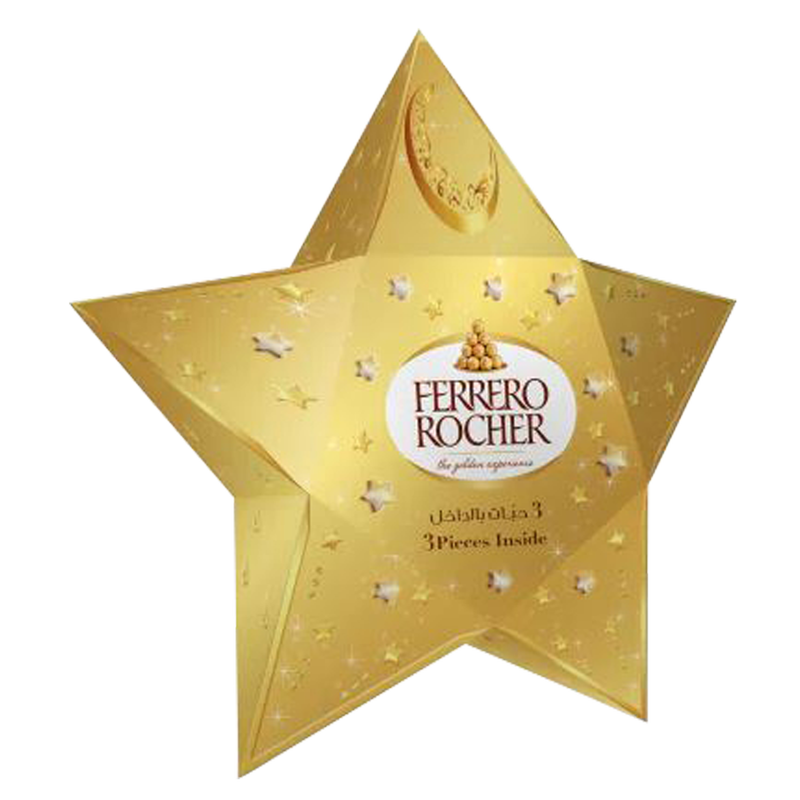 Ferrero Rocher Star Ornament 1.3oz/3ct