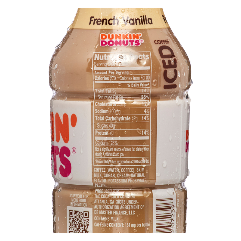 Dunkin' French Vanilla Iced Coffee 13.7oz Btl