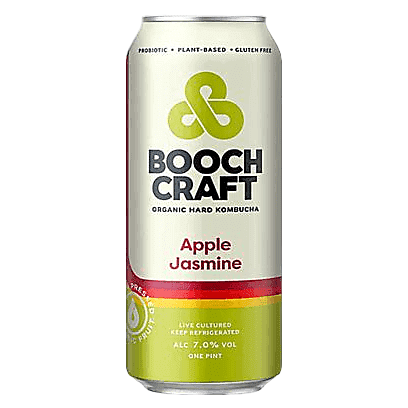 Boochcraft Kombucha Apple Jasmine Single 16oz Can