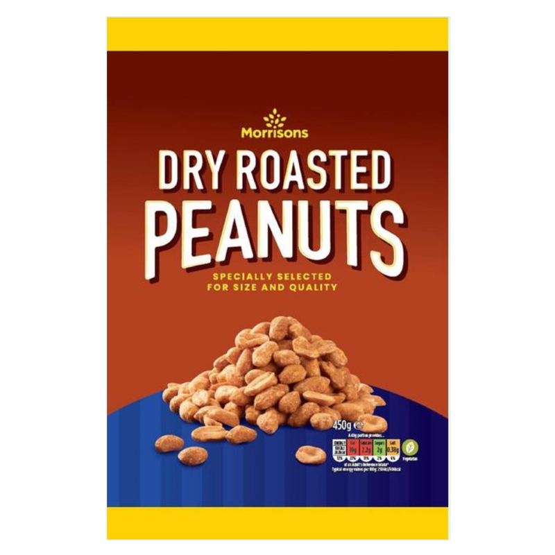 Morrisons Dry Roasted Peanuts, 450g