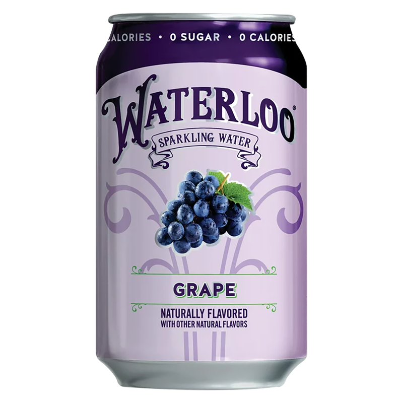 Waterloo Sparkling Grape Water 12pk 12oz Can