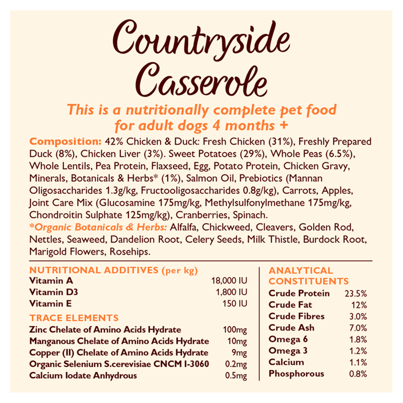 Lily's Kitchen Chicken & Duck Countryside Casserole, 1kg