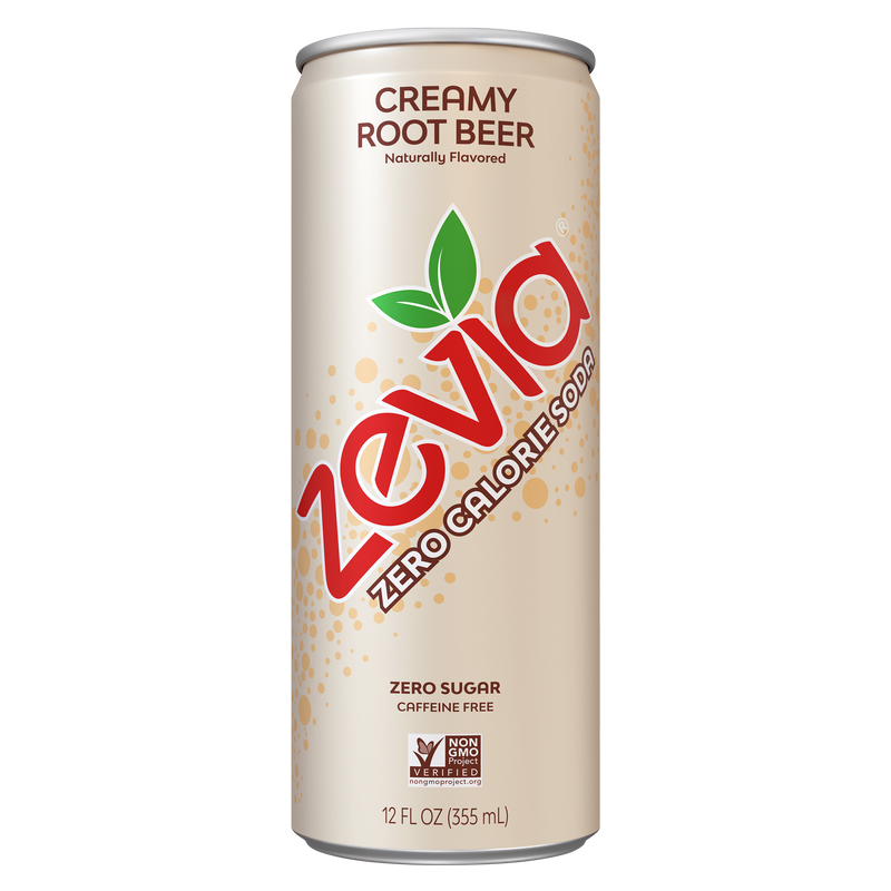 Zevia Soda 12OZ Sleek - Creamy Root Beer