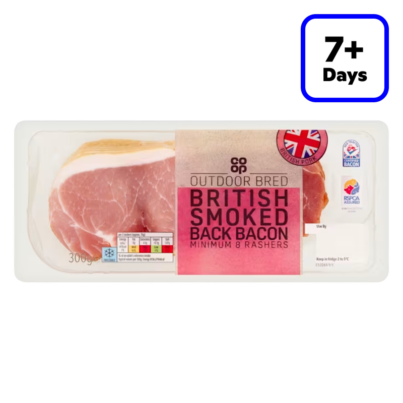 Co-op Smoked Rindless Back Bacon, 300g
