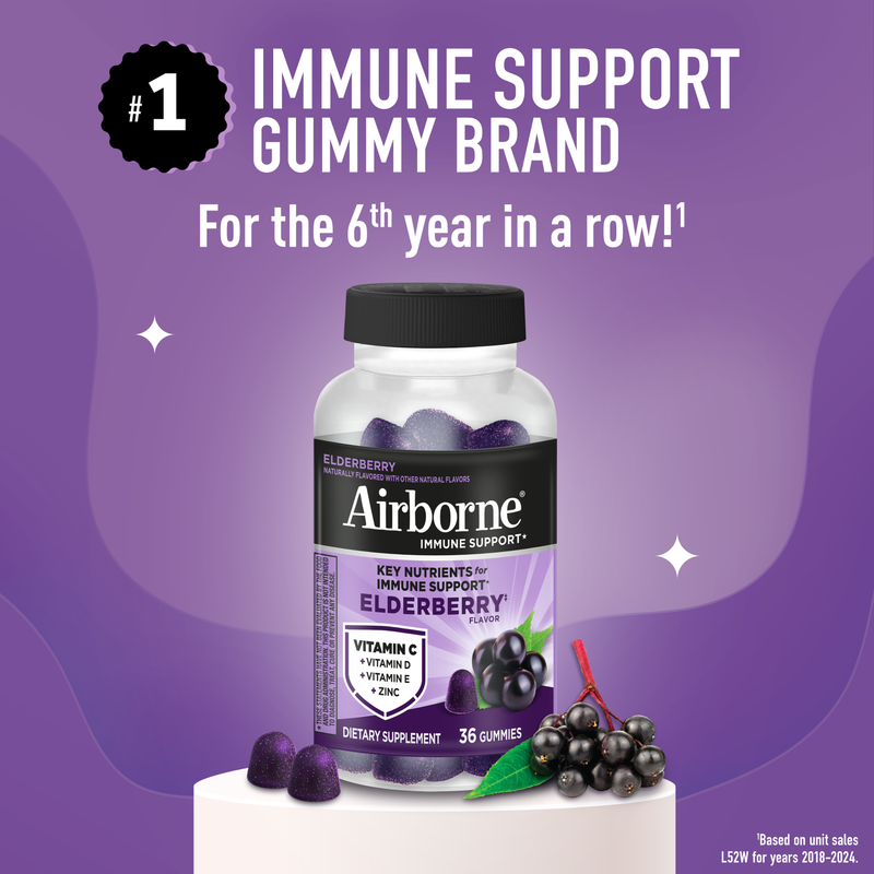 AIRBORNE® Gummies - Elderberry 24/36 ct.