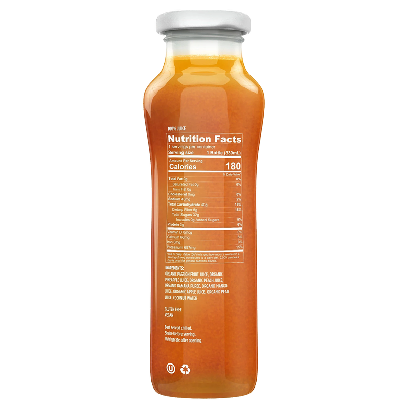 AllWellO Organic Cold-Pressed Juice Tropical Escape 11.1oz Btl