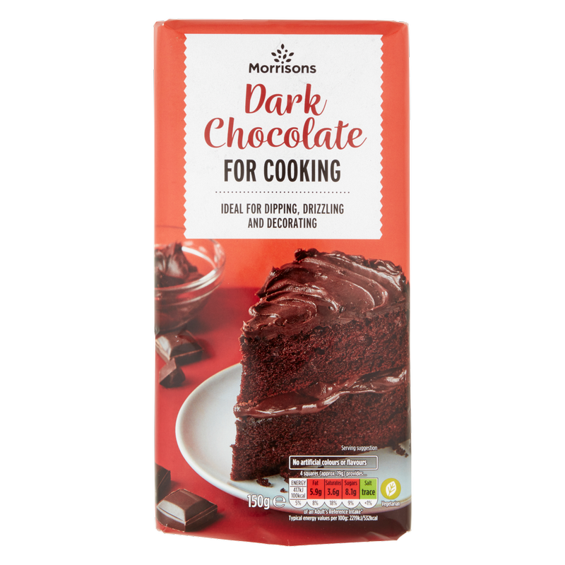 Morrisons Dark Cooking Chocolate, 150g