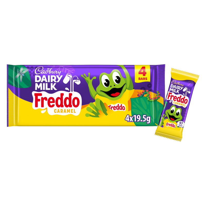 Cadbury Dairy Milk Freddo Caramel, 4 x 21.5g