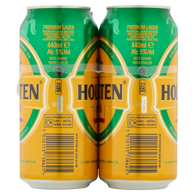 Holsten Pils Lager Beer, 4 x 440ml
