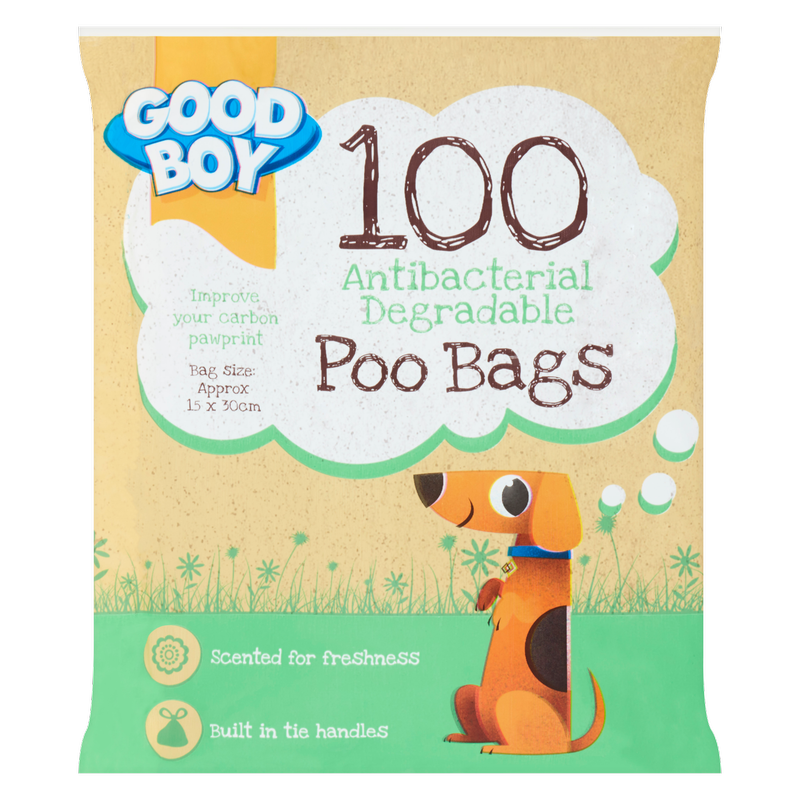 Good Boy Degradable Dog Poo Bags, 100pcs
