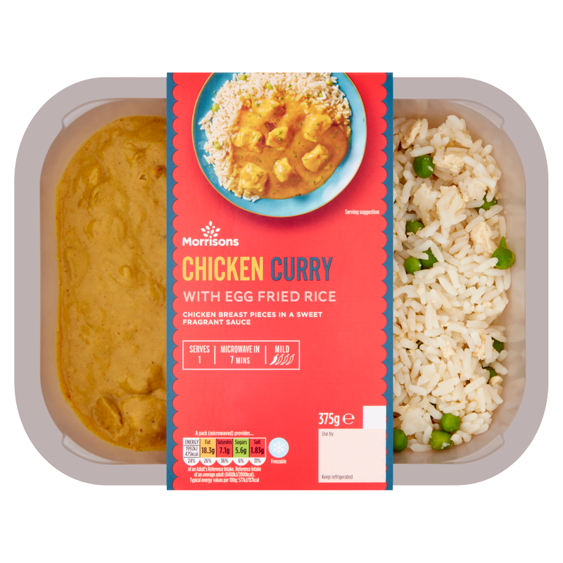 Morrisons Chinese Chicken Curry & Egg Fried Rice, 375g
