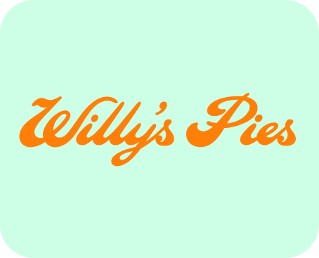 Willy's Pies logo for Gopuff, offering delicious pies.