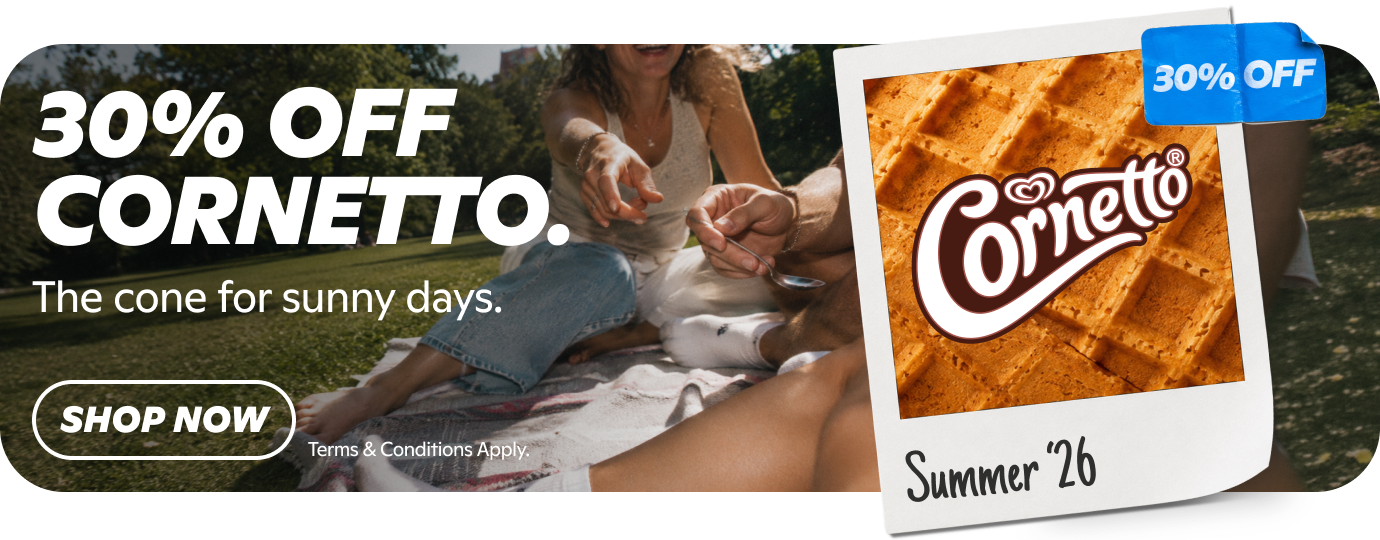 Gopuff: 40% OFF Cornetto ice cream. Shop Now for Summer '26 treats.