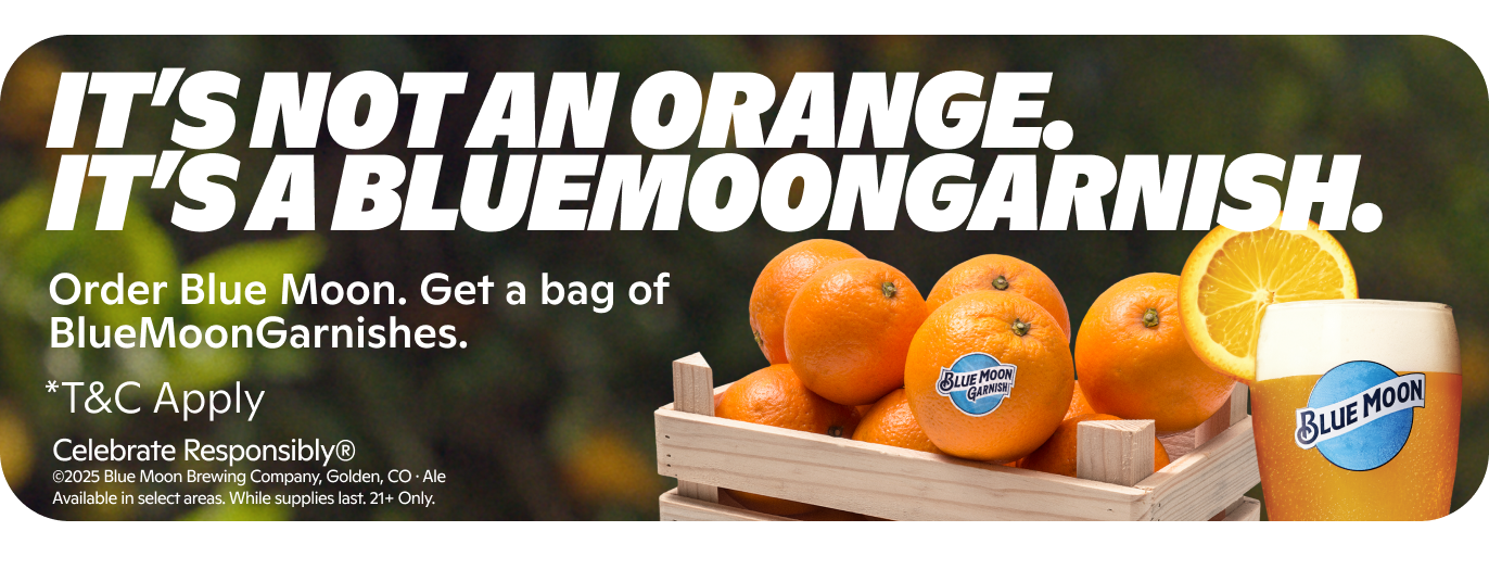 Blue Moon with BlueMoonGarnishes delivery near me | Buy Blue Moon