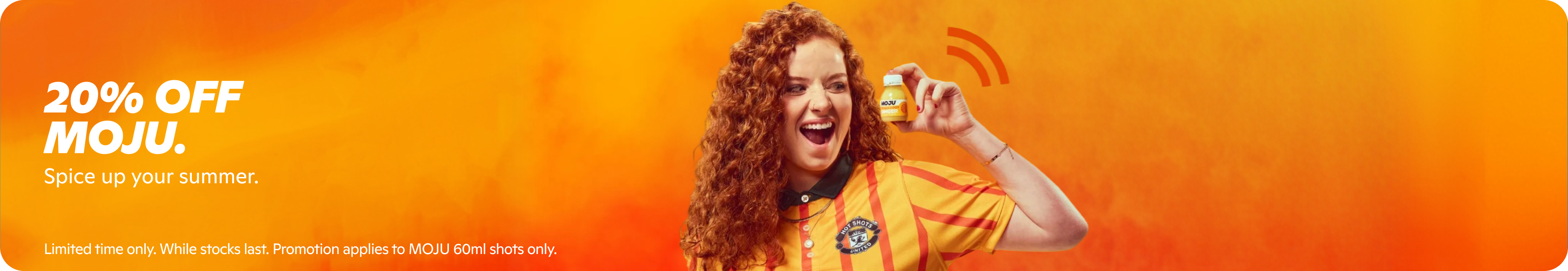 Gopuff: 20% OFF MOJU 60ml shots. Spice up your summer with MOJU ginger drinks.